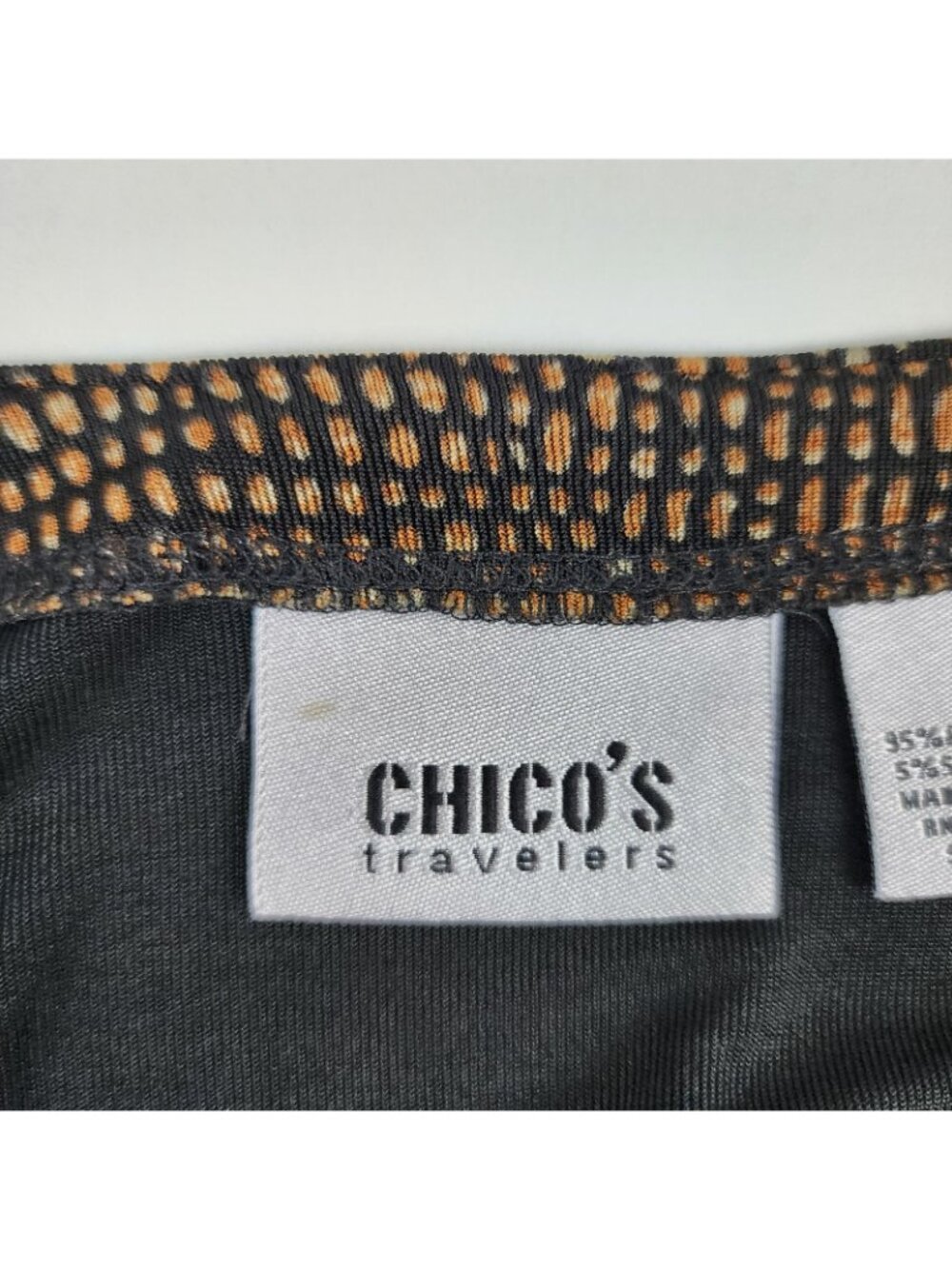 Chicos Travelers Sweater Womens Large Black Multi Front Cardigan Button Up - Picture 3 of 8